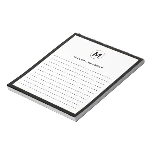 Elegantes Lined Notepad Notizblock (Rotiert)