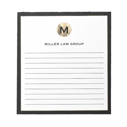 Elegantes Lined Notepad Notizblock (Vorderseite)