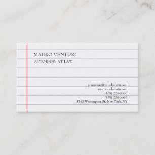 Elegantes liniertes Papier schlicht professionell Visitenkarte