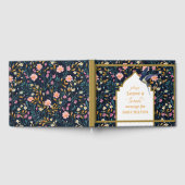 Elegantes Little Bird Floral Baby Shower Gästebuch (Voll)