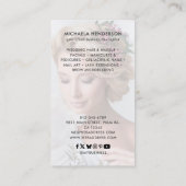 Elegantes Logo, 2 Fotos, Dienstleistungen & Social Visitenkarte (Rückseite)