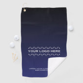 Elegantes Logo Business Golf Handtuch Navy Blue (Insitu)