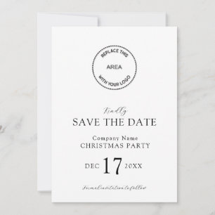 Elegantes Logo Company Weihnachts-Party Save the D Einladung