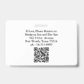 Elegantes Logo Corporate Foto Mitarbeiter Abzeiche Ausweis (Rückseite)