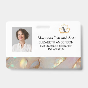 Elegantes Logo Corporate Foto Mitarbeiter Abzeiche Ausweis