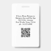 Elegantes Logo Corporate Foto Mitarbeiter Abzeiche Ausweis (Rückseite)