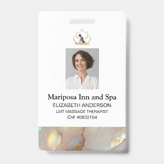 Elegantes Logo Corporate Foto Mitarbeiter Abzeiche Ausweis (Vorderseite)