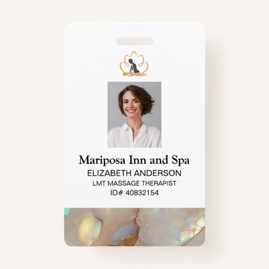 Elegantes Logo Corporate Foto Mitarbeiter Abzeiche Ausweis (Vorderseite)