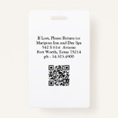 Elegantes Logo Corporate Foto Mitarbeiter Abzeiche Ausweis (Rückseite)