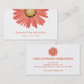 Elegantes Logo der Daisy Blume Yoga Visitenkarte (Vorne/Hinten)