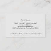 Elegantes Logo der Immobilienagentur Ananas Visitenkarte (Rückseite)