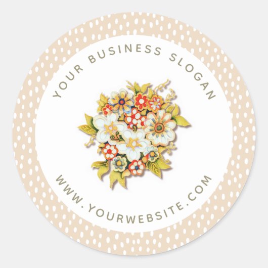 Elegantes Logo der Werbefirma für Unternehmen Runder Aufkleber (Vorderseite)