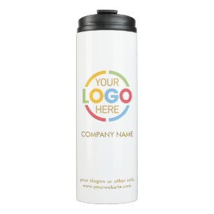 Elegantes Logo der White & Gold Company Thermosbecher