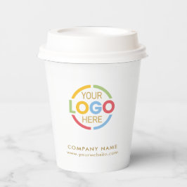 Elegantes Logo der White Gold Corporate Company Pappbecher