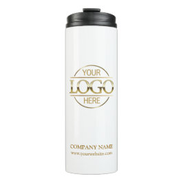 Elegantes Logo der White Promotion Company Thermosbecher