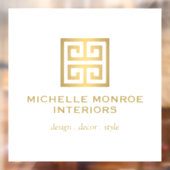 Elegantes Logo des griechischen Key Designer Gold/ Fensteraufkleber (Blatt 2)