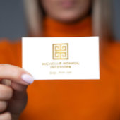 Elegantes Logo des griechischen Key Designer Gold/ Visitenkarte