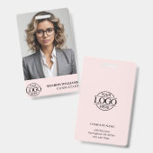Elegantes Logo des Personalisierten Mitarbeiter-Fo Ausweis (Front & Back)