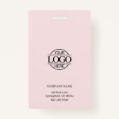 Elegantes Logo des Personalisierten Mitarbeiter-Fo Ausweis (Rückseite)