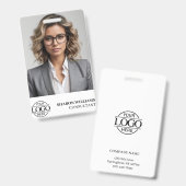 Elegantes Logo des Personalisierten Mitarbeiter-Fo Ausweis (Front & Back)