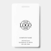 Elegantes Logo des Personalisierten Mitarbeiter-Fo Ausweis (Back)