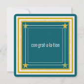 Elegantes Logo, Foto und Sterne, Aquamariner Glück (Vorderseite)