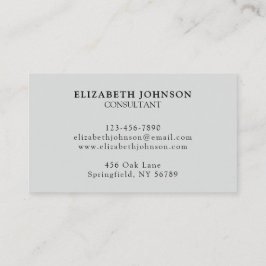 Elegantes Logo für Berufliche hellgraue Unternehme Visitenkarte