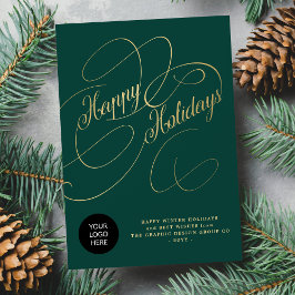 Elegantes Logo für das Goldgeschäft, nicht aus Fot Feiertagskarte