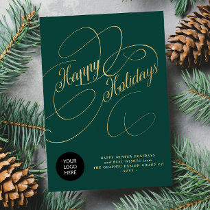 Elegantes Logo für das Goldgeschäft, nicht aus Fot Feiertagskarte