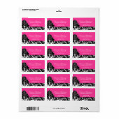 Elegantes Logo für das Hochzeitslabel Rosa Adressaufkleber (Vorne)