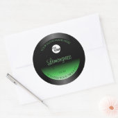 Elegantes Logo für den Glitzer "Black and Green Pr Runder Aufkleber (Umschlag)