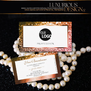 Elegantes Logo für den Goldenen Glitzer in der Ros Visitenkarte