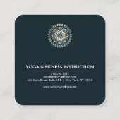 Elegantes Logo für die Blume des Aquarelllotus Quadratische Visitenkarte (Rückseite)