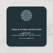 Elegantes Logo für die Blume des Aquarelllotus Yog Quadratische Visitenkarte (Rückseite)