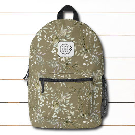 Elegantes Logo für die Farbflora in Großbuchstaben Bedruckter Rucksack