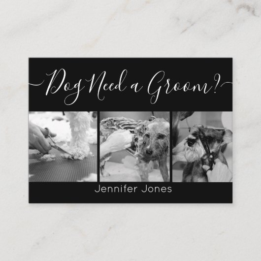 Elegantes Logo für die Grooming-Darstellung von Sc Visitenkarte (Vorderseite)