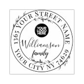 Elegantes Logo für die Rücksendeadresse von Circle Gummistempel (Prägung)