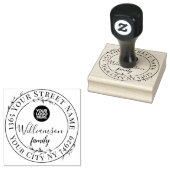 Elegantes Logo für die Rücksendeadresse von Circle Gummistempel (Stempel)