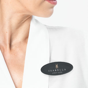 Elegantes Logo für Kupferscheren Gehaltsempfänge Namenschild
