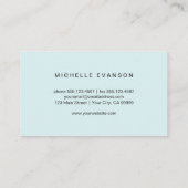 Elegantes Logo für Libelle Blue Watercolor Visitenkarte (Rückseite)