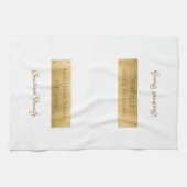 Elegantes Logo für Personalisierte, goldene Famili Geschirrtuch (Horizontal)