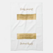 Elegantes Logo für Personalisierte, goldene Famili Geschirrtuch (Vertikal)