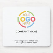 Elegantes Logo für Schwarz-weiße Unternehmen Mousepad (Vorne)