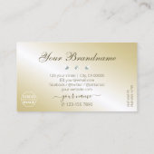 Elegantes Logo für schwarze und goldene schwarze D Visitenkarte (Rückseite)