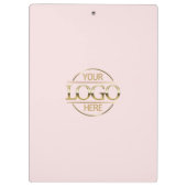 Elegantes Logo für Unternehmen mit benutzerdefinie Klemmbrett (Rückseite)