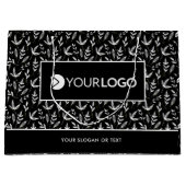 Elegantes Logo für Unternehmen - Schwarz Große Geschenktüte (Vorderseite)