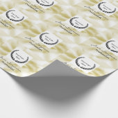 Elegantes Logo Gold Textur Geschenkpapier (Ecke)