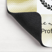 Elegantes Logo Gold Textur Mousepad (Ecke)