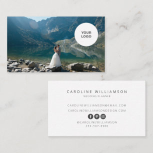 Elegantes Logo Hochzeitsplaner Fotograf Visitenkarte