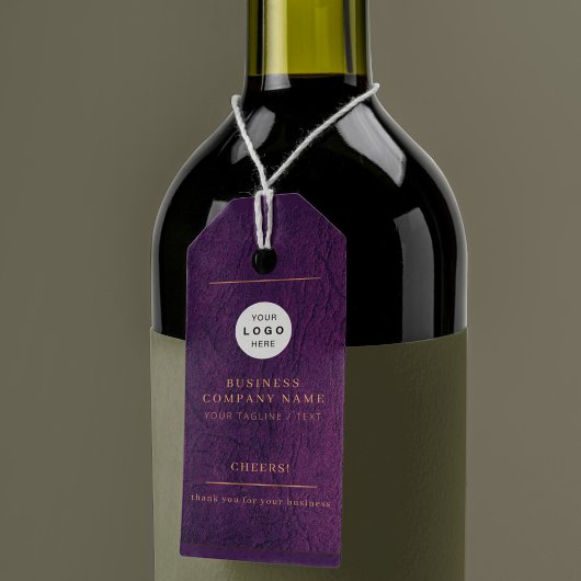 Elegantes Logo personalisierte Käseflasche Geschenkanhänger